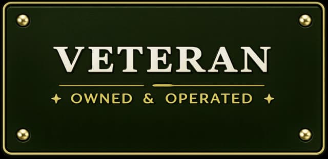 Veteran owned & operated plate